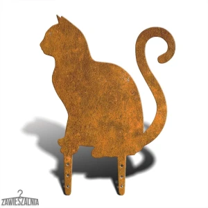 Zawieszalnia – sodų baidyklė Sėdinti Katė L 38 cm, Corten plienas