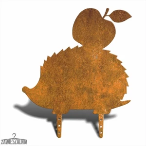 Zawieszalnia sodo baidyklė Ežys L 43×37 cm – dekoracija iš neapdoroto corten plieno