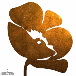Zawieszalnia Biżuteria Ogrodowa – dekoratyvi aguona iš corten plieno XL 14×96 cm