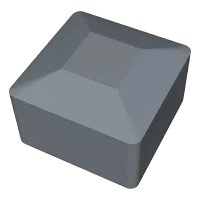 Pilkas LLDPE dangtelis PV montavimo profiliui 40×40 mm – 1 tipas