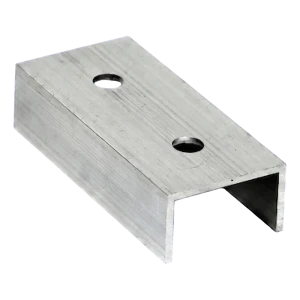 Aliuminio PV montavimo profilio jungtis 100 mm – U formos profilis 25×45×25