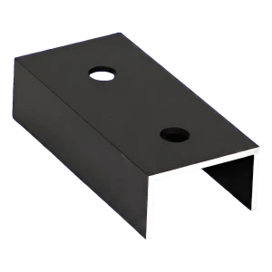 PV montavimo profilio jungtis, aliuminio, anoduota juoda, 100 mm