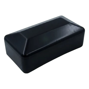 Juodas UFR profilio galinis dangtelis PV montavimo profiliams 80×40 mm – LLDPE polietilenas