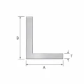 Aliuminio kampuotė nelygiaašė 40×20×2,6 mm – L profilis, ilgis 2000 mm 001-702 (2)