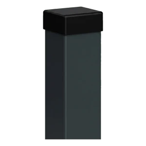 Tvoros stulpelis 80x80 mm grafito spalvos RAL 7016 su dangteliu – 2,0 m