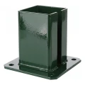 Plieninis stulpo pagrindas tvoros ir vartu stulpui 100×100 mm, žalias RAL 6005 000-791 (1)