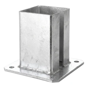 Plieninis atramos pagrindas tvoros ir vartu stulpui 100×100 mm cinkuotas