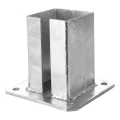 Plieninis atramos pagrindas tvoros ir vartu stulpui 100×100 mm cinkuotas 000-789 (2)