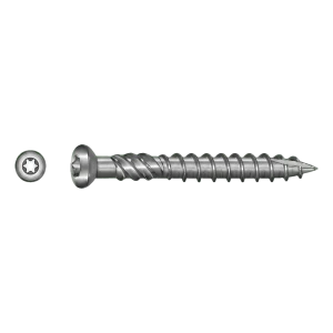 Nerūdijantis Terasinis medsraigtis C1 (AISI 410) TX25 5,0×60 mm – galvutė su frezavimo briaunomis – dėžė 100 vnt.