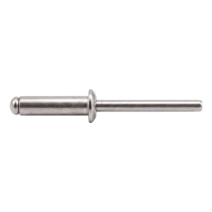 Kniedė iš nerūdijančio plieno A2/A2 ISO 15983 3,0×10 mm – plokščia galvutė, atviro tipo – dėžutė 500 vnt.
