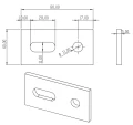 Aliuminio Adapteris 40x80x5 PV-07-05  (1)