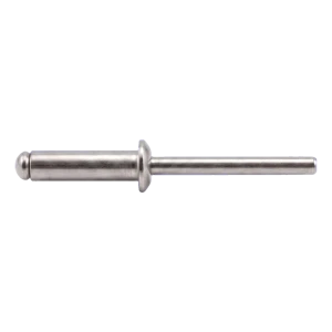 Kniedė iš nerūdijančio plieno A2/A2 ISO 15983 5,0×20 mm – plokščia galvutė, atviro tipo – dėžutėje 250 vnt.
