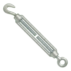 Lyno įtempėjas cinkuotas M8×110 mm – kablys–kilpa, DIN 1480