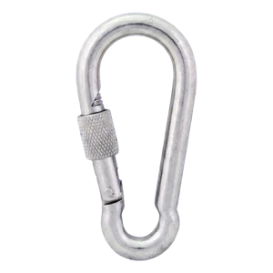Karabinas su fiksuojančia veržle cinkuotas 8×80 mm – fiksuojanti veržlė, DIN 5299 D