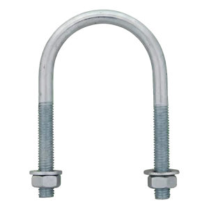 Cinkuotas U formos apkabos varžtas (vamzdžio apkaba) M12 × 89 mm, 3" vamzdžiui