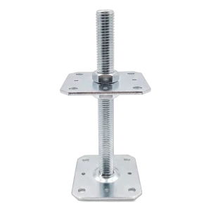 Reguliuojama kolonos atrama 110×110 mm, sriegis M24 – aukštis 250 mm, cinkuota