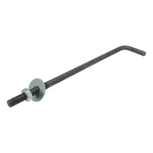 L tipo inkaras mauerlatui (lenktas srieginis tvirtinimo elementas) M16 × 350 mm, juodas
