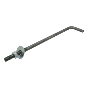L tipo mūrlato inkaras (lenktas srieginis tvirtinimo elementas) M14 × 500 mm, juodas