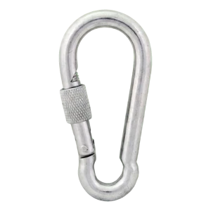 Karabinas su fiksuojančia veržle cinkuotas 5×50 mm – fiksuojanti veržlė, DIN 5299 D