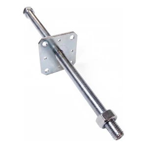 Reguliuojama kolonos atrama 110×110 mm, sriegis M24 – aukštis 500 mm, cinkuota