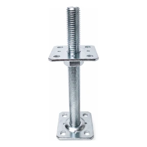 Reguliuojama kolonos atrama 80×80 mm, sriegis M24 – aukštis 250 mm, cinkuota