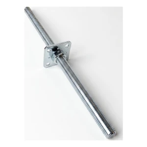 Reguliuojama kolonos atrama 80×80 mm, sriegis M24 – aukštis 500 mm, cinkuota