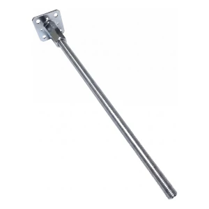 Reguliuojama kolonos atrama 80×80 mm, sriegis M20 – aukštis 500 mm, cinkuota