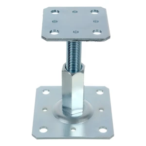 Reguliuojama kolonos atrama 110×80 mm, sriegis M20 – aukštis 90–150 mm, cinkuota