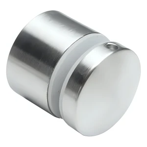 Taškinė stiklo atrama fi 50/30/M10x45, stiklas 8-21,52 mm, AISI 304, plokščia sistema, satinas