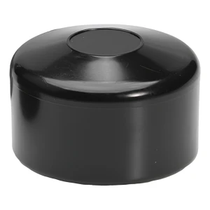 Tvoros stulpo kepurė Ø 76 mm, juoda