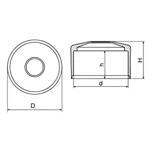 Tvoros stulpo kepurė 1 1/4" (Ø 42,4 mm), antracito spalvos (RAL 7016)