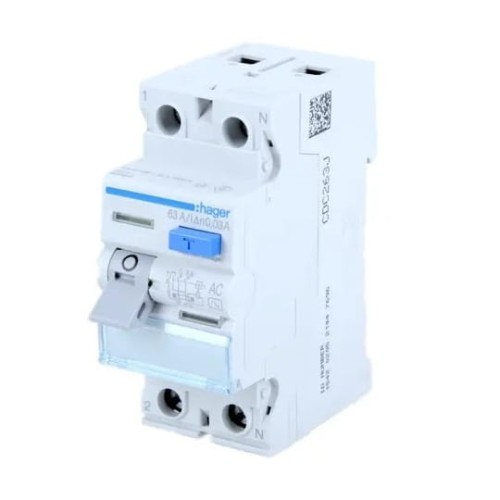 Liekamosios srovės automatinis jungiklis 1P+N 25A 30mA AC tipo CDC225J HAGER GPV-401-30