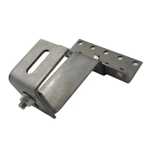 Reguliuojamas stogo kabliukas VARIO T 120 mm (4-4-4) plotis 50 mm nerūdijantis plienas 1.4016