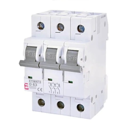 Viršįtampio jungiklis B 16A 3P 6kA ETIMAT6 002115516 ETI GPV-401-63