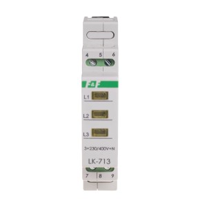 Kontrolinė lemputė 3×230 V+N 3xLED 3 spalvos LK-713 K F&F FILIPOWSKI