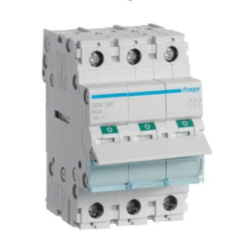 Trifazis atjungiklis 3P 100A 400V AC SBN390 HAGER GPV-401-85