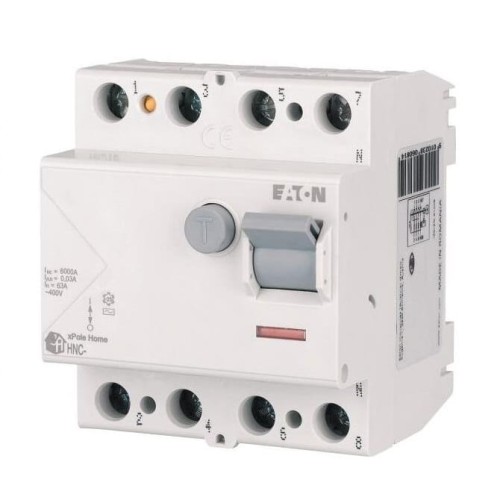 Eaton likutinės srovės pertraukiklis 4P 25A 6kA 30mA AC tipo GPV-401-89