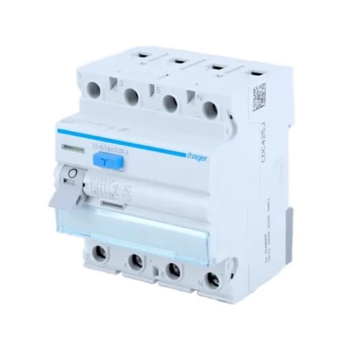Hager liekamosios srovės jungiklis 3P+N 63A 30mA tipas AC GPV-401-107