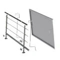Fotovoltinių Baterijų Montavimo Rinkinys Balkono Turėklams, Modelis Balus 2 XL GPV-200-02