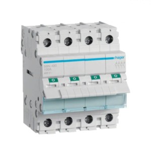 Hager Seccionador Isolador Trifásico 4P 100A 400V AC