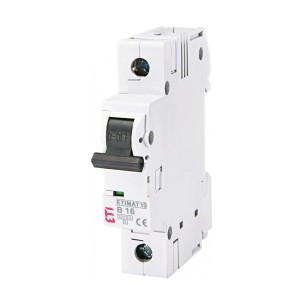 ETI Viršsrovės automatinis jungiklis B 16A 1P 10kA