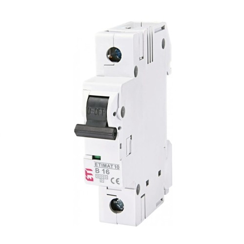 ETI Viršsrovės automatinis jungiklis B 16A 1P 10kA GPV-401-131