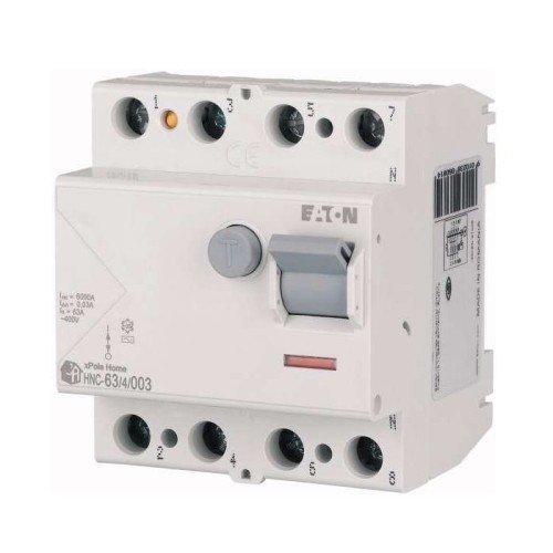 Eaton likutinės srovės pertraukiklis 4P 63A 6kA 30mA AC tipo GPV-401-165