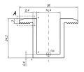 Vidurinė apkaba H24 aliuminis 6060 skylė M8 dažyta PV-04-15 (3)
