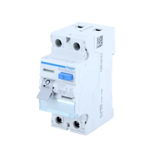 Hager Nuotėkio srovės jungiklis 1P+N 25A 30mA Tipas A GPV-401-198