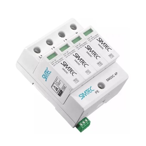 Simtec Viršįtampio ribotuvas Tipas 2 (Klasė C) 4P 20kA 1,5kV GPV-401-202