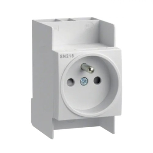 Hager DIN bėgelio lizdas 10-16A 250V su įžeminimo kaiščiu GPV-401-193
