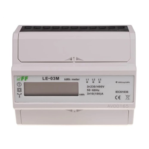 F&F FILIPOWSKI Trifazis elektros energijos skaitiklis 100A LE-03M GPV-401-215