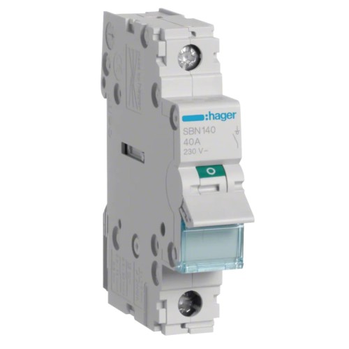 Hager Izoliacinis atjungiklis 1-fazis 1P 40A 230V AC GPV-401-227