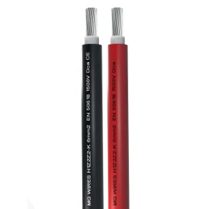 Saulės DC kabelis 1x6mm2 raudonas MG Wires klasė D – CPR